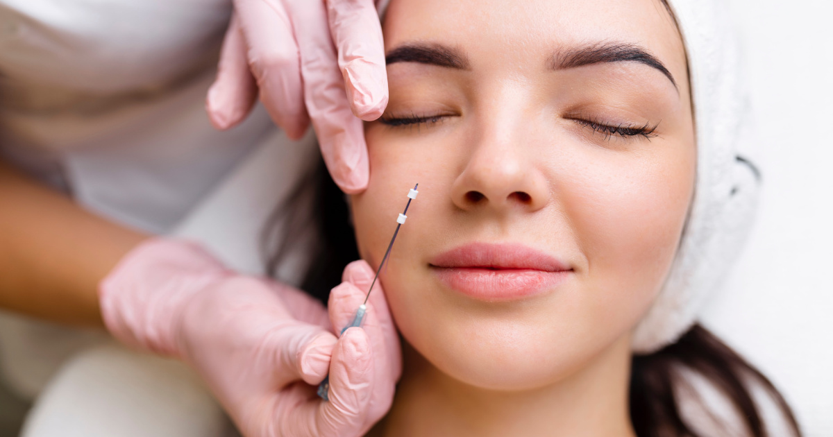 PDO threads lift facial treatment for skin tightening in Wyomissing, PA clinic